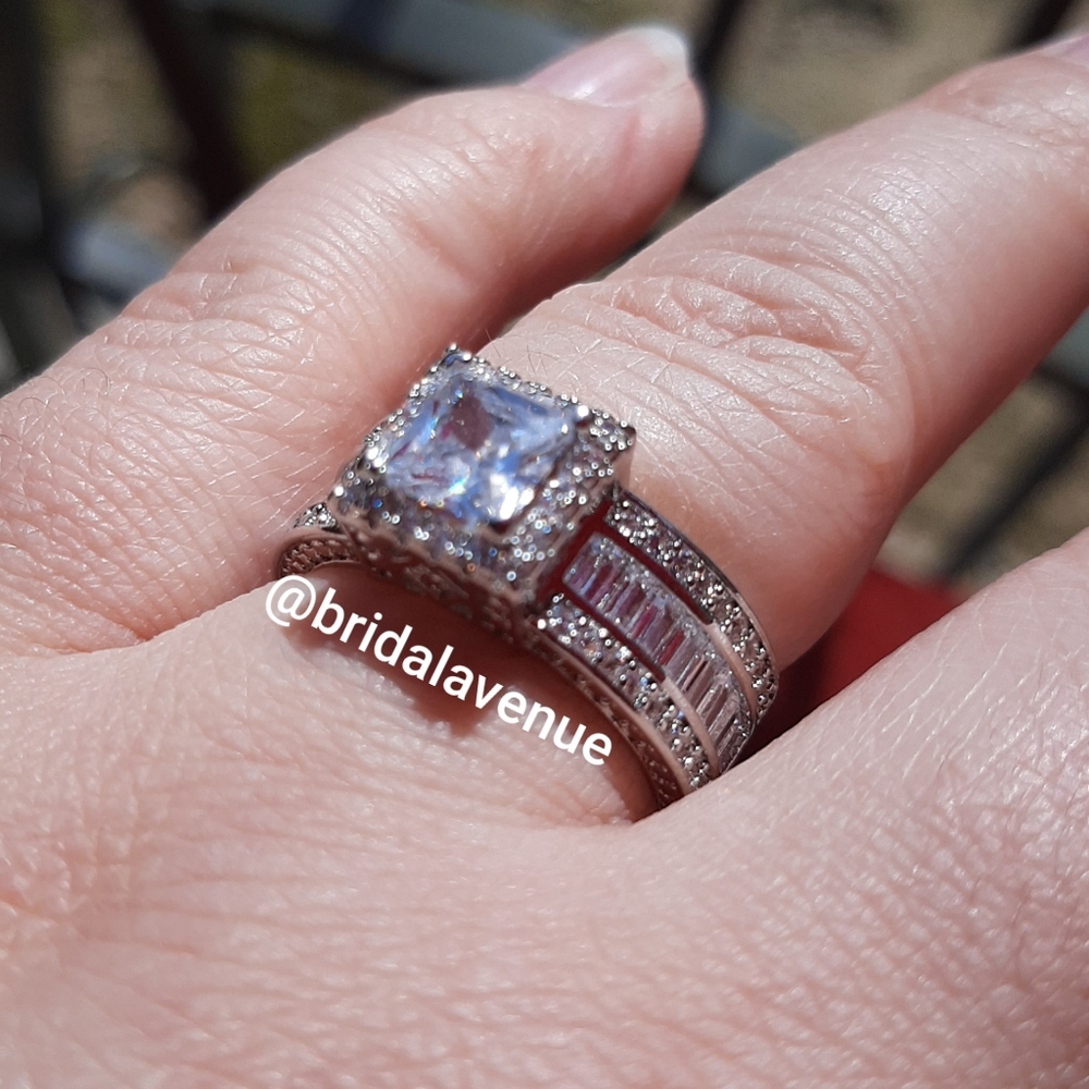 Silver Simulated Diamond Reign in My Heart - Picture 12 of 14